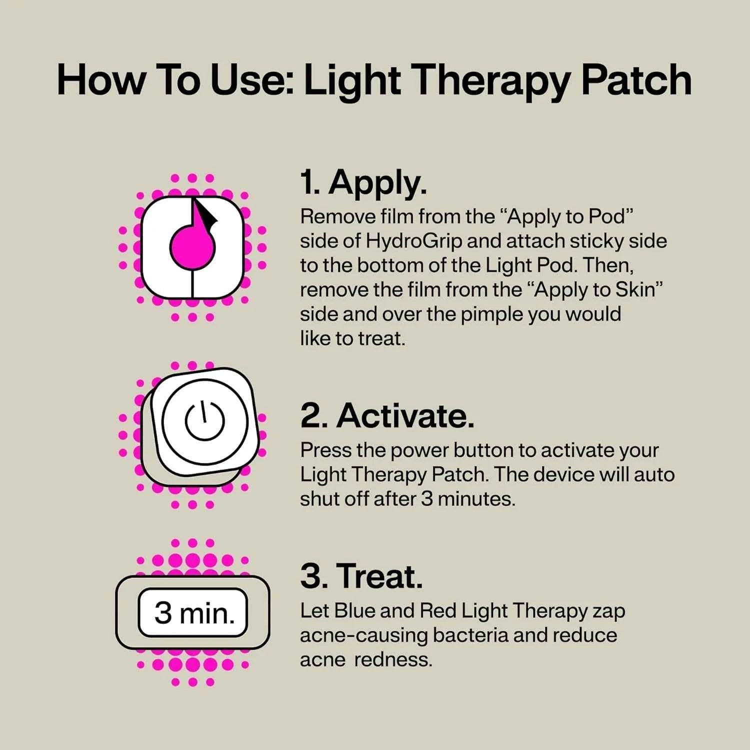 Acnebye Electronic Acne Patches 6pcs with extra patches
