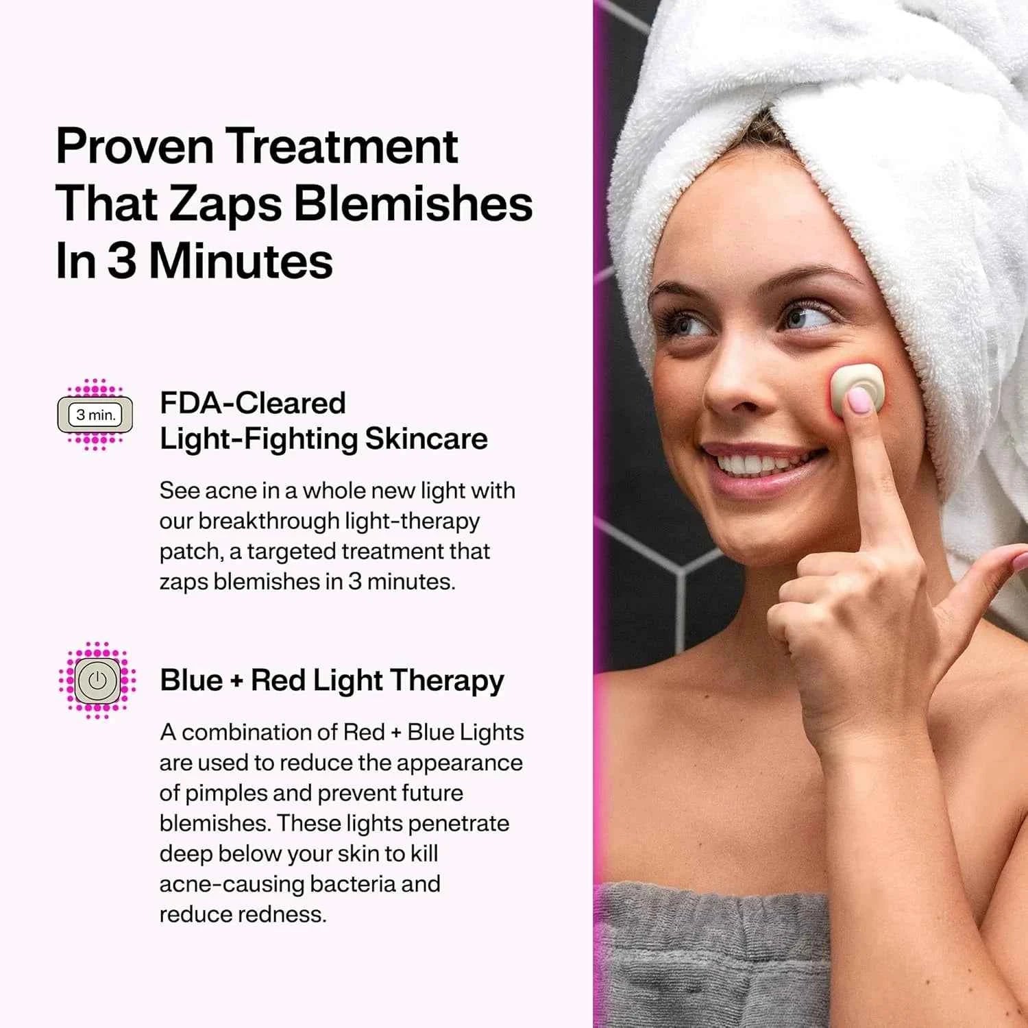 Acnebye Electronic Acne Patches 6pcs with extra patches