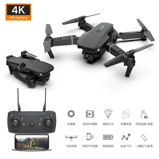 4K Foldable Drone with HD Camera, WiFi App Control & Dual Lens for Aerial Photography