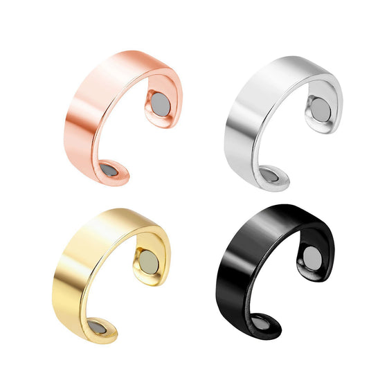 Men’s Magnetic Therapy Ring – Adjustable Bio-Energy Pain Relief Band (4 Finishes)