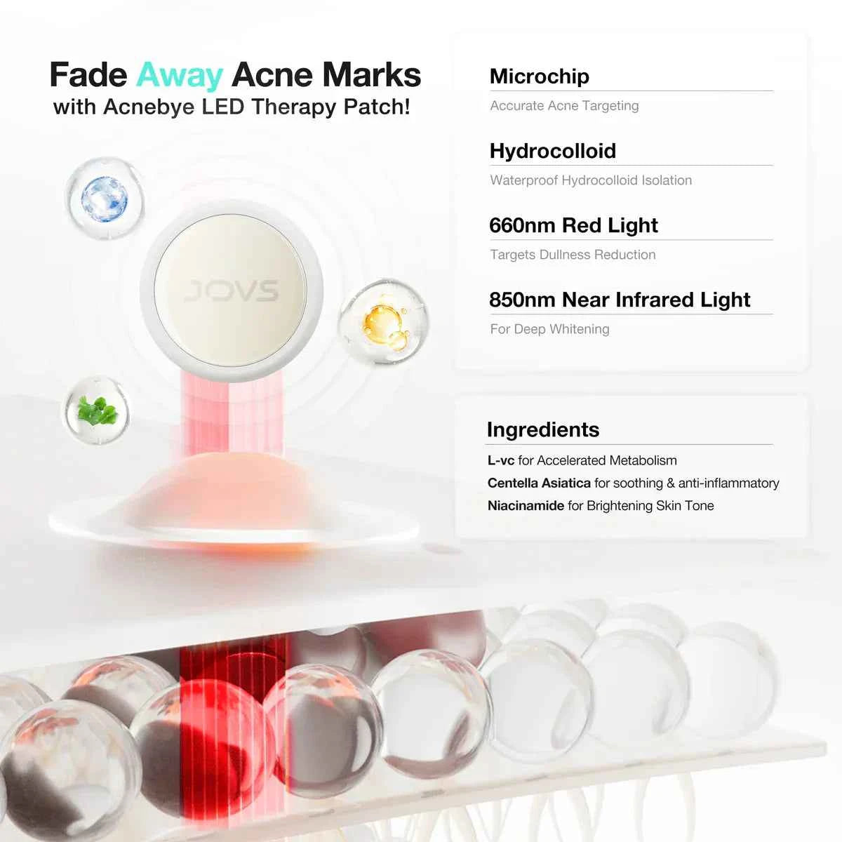 Acnebye Electronic Acne Patches 6pcs with extra patches